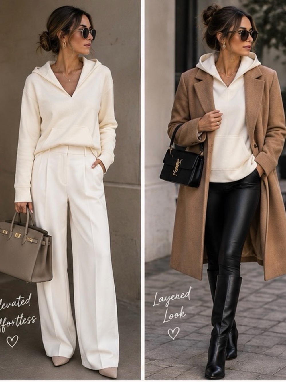 Michael Kors Collection V-neck cream sweatshirt/ wool /angora